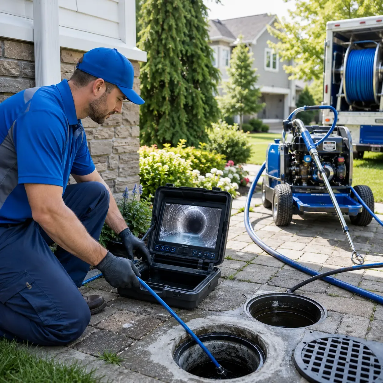 Outdoor drain cleaning professionals serving Henderson, IL